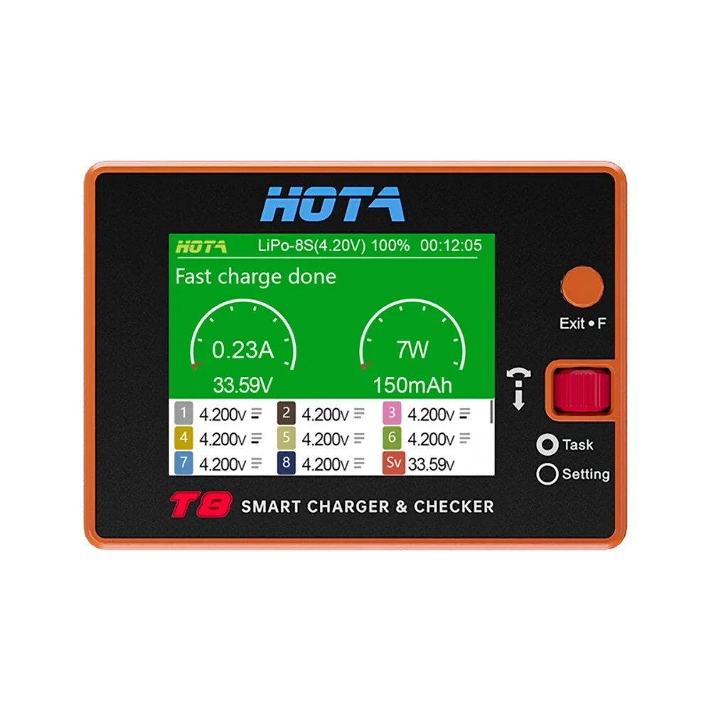 HOTA T8 Intelligent Balance Charger for Lithium Batteries 1-8S 22A Current 650W Suitable for RC FPV Drone And Remote Control thumbnail 2