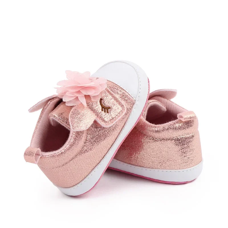 Infant Toddler Babies Boys Girls Shoes For Newborn Soft Sole Canvas Solid Footwear Crib Moccasins Letter Print Anti-Slip Shoes 4