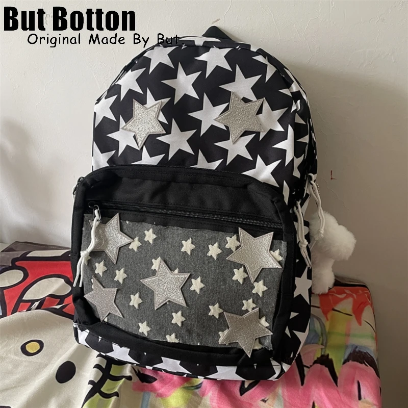 Stylish Large Capacity Star Pattern Backpack Student Bag Backpack