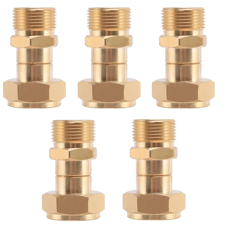 

5X Pressure Washer Swivel Joint, Kink Free Gun To Hose Fitting, Anti Twist Metric M22 14Mm Connection, 3000 Psi