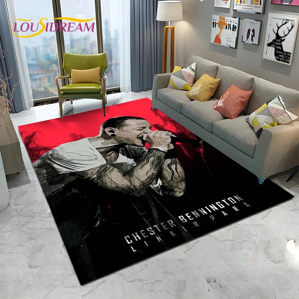 Фото 3D Ретро Рок-Группа L-Linkin искусственный ковер для дома, гостиной, спальни, дивана, Декор, детский коврик, нескользящий напольный коврик №4