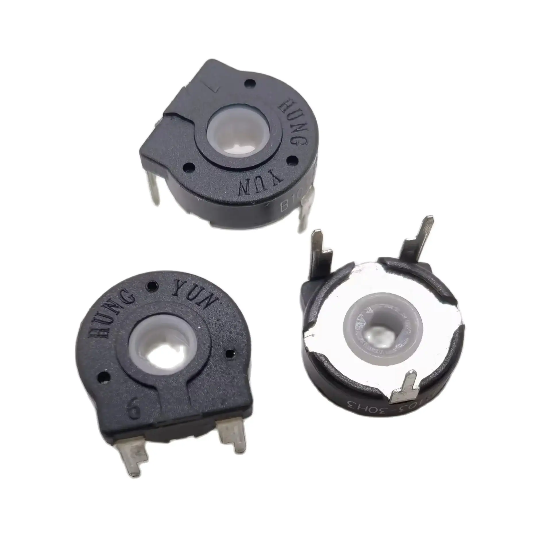 Premium Adjustable Resistor Switches - 5-Pack Elliptical Hole Horizontal Design, Wide Resistance Range