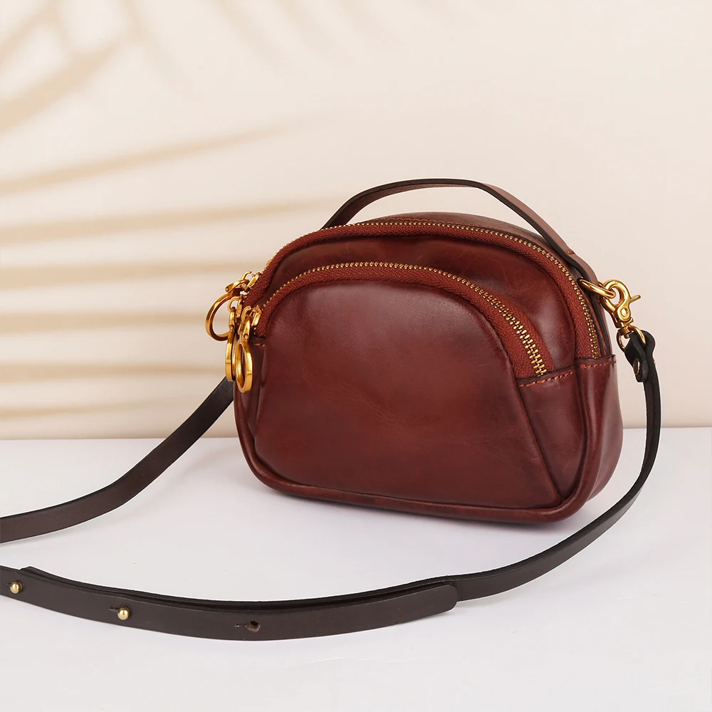 

Mini Genuine Leather Phone Wallet Purse Shoulder Bag Cell Phone Bag Handbag Oblique Straddle Small Bag Women Cute Woman Wallet