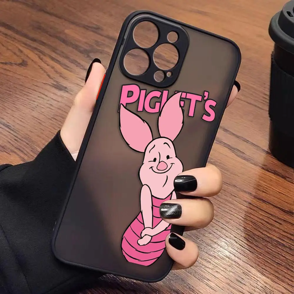 Funda para iPhone Apple 14 13 11 12 MINI Pro XS Max XR X 7 8 SE 2022 2020 6 6S Plus, Funda, Funda bonita de Anime Pink Piglet