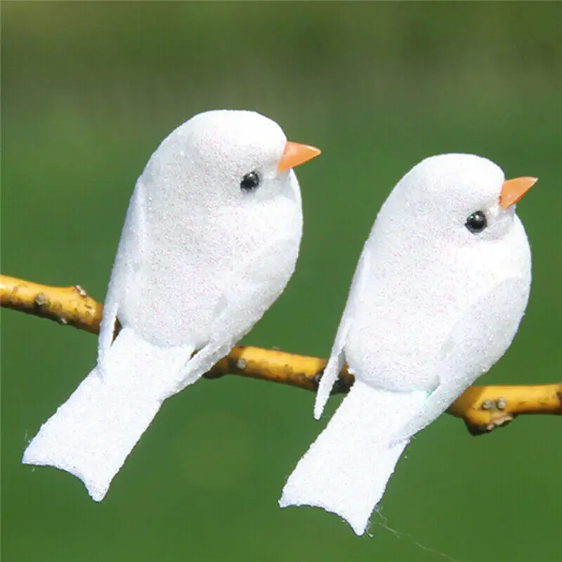 2 Uccelli Artificiali Decorativi - Ornamenti Con Clip Per Albero, Giardino, Festività - Foto 9