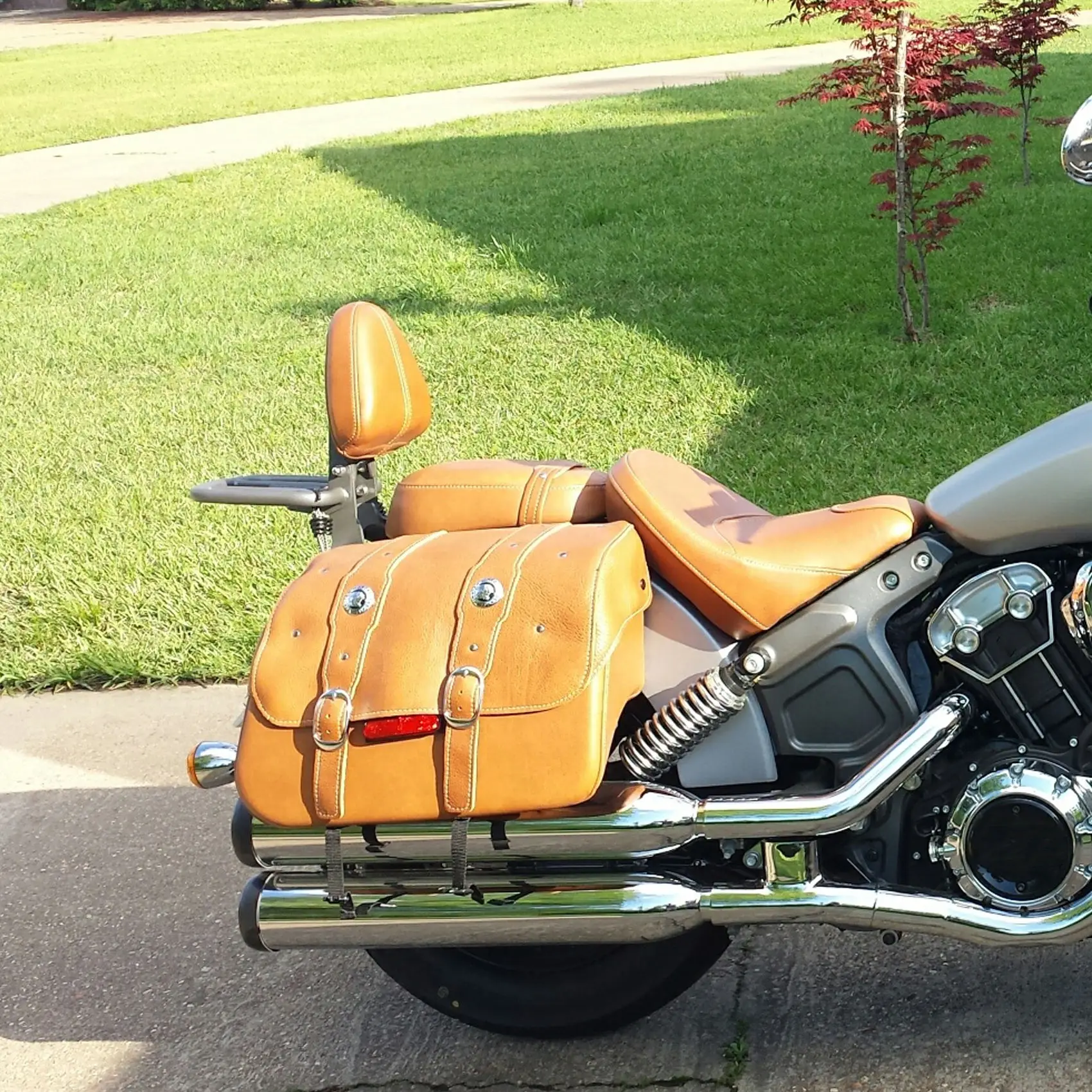 Quick Release Sissy Bar Passenger Backrest For Indian Scout 2015- Sixty-ABS-Motorcycle