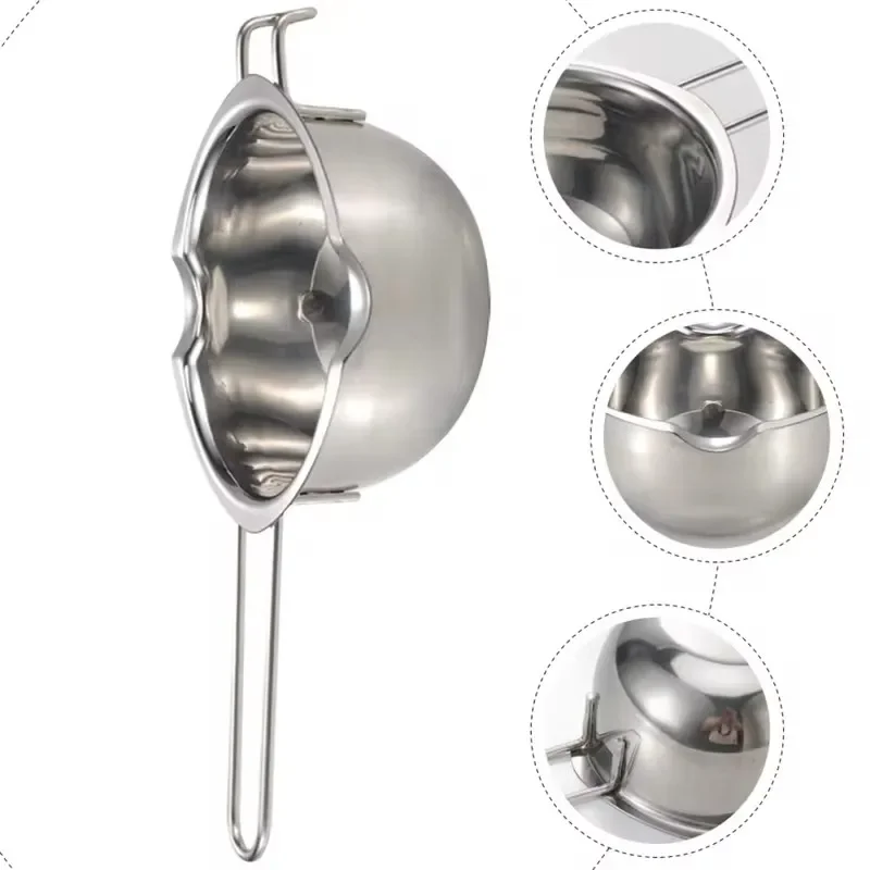 300ML Stainless Steel Boiler Pot With Heat Resistant Wood Handle