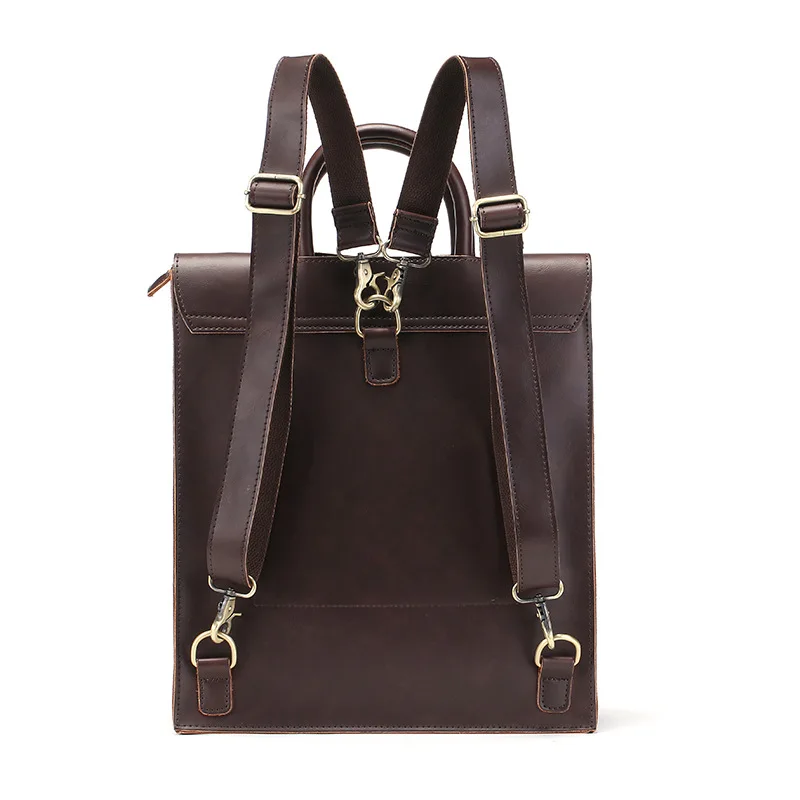 New multifunctional backpack with large capacity business PU men's bag, casual waterproof laptop briefcase