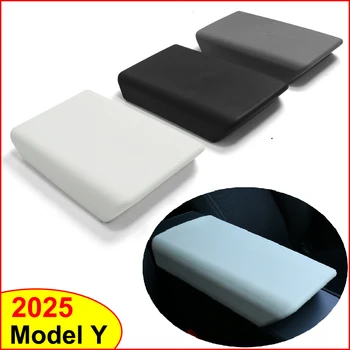 For Tesla New Model Y Juniper 2025 Car Armrest Box Center Console Protector Cushion TPE Arm Rest Pad Cover Interior Accessories 1