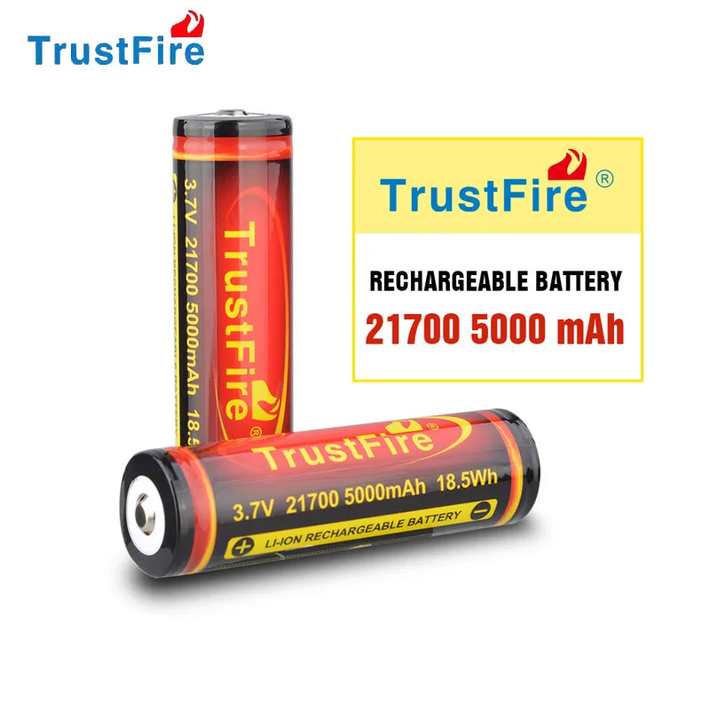 

TrustFire 21700 3.7V 5000mAh Real Capacity Li-Ion Rechargeable Battery (PCB) For Flashlight Electronic Toy Batteries Power Bank