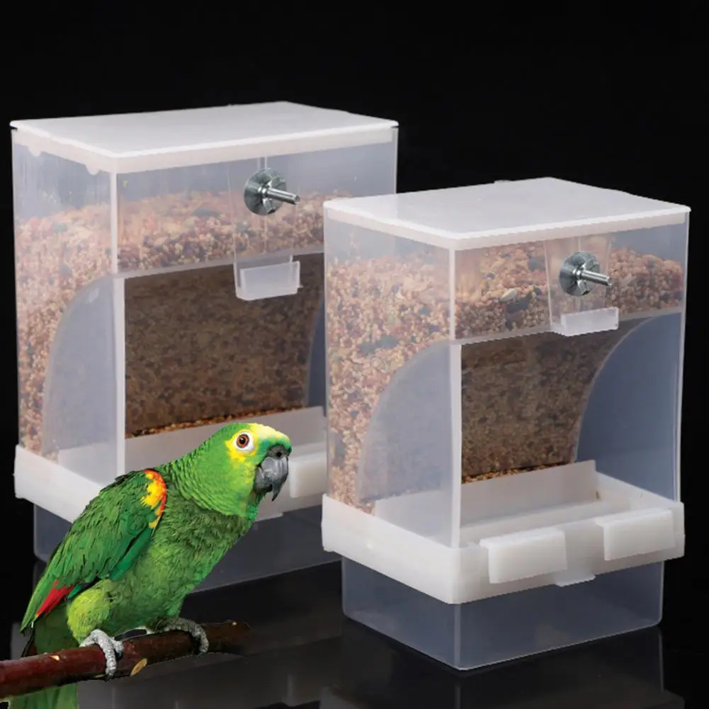 1SetConvenientBirdAutomaticFeederScrewFixingBirdFoodContainer