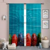 2pcs Cartoon Rabbit Colorful Egg Printed Curtains Living Room Bedroom Easter Decorative Curtains Kids Gifts 4