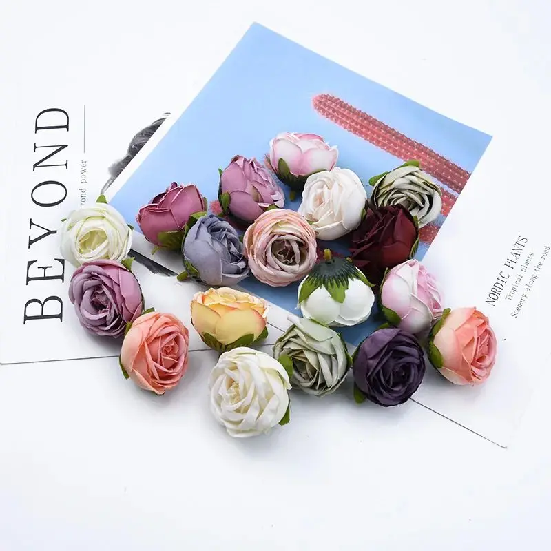 50/100 stücke künstliche Blume Seide Rose Hochzeit im Freien Garten Bogen Wohnkultur DIY Geschenk Candy Box Brosche Weihnachts kranz Großhandel – Detail 13