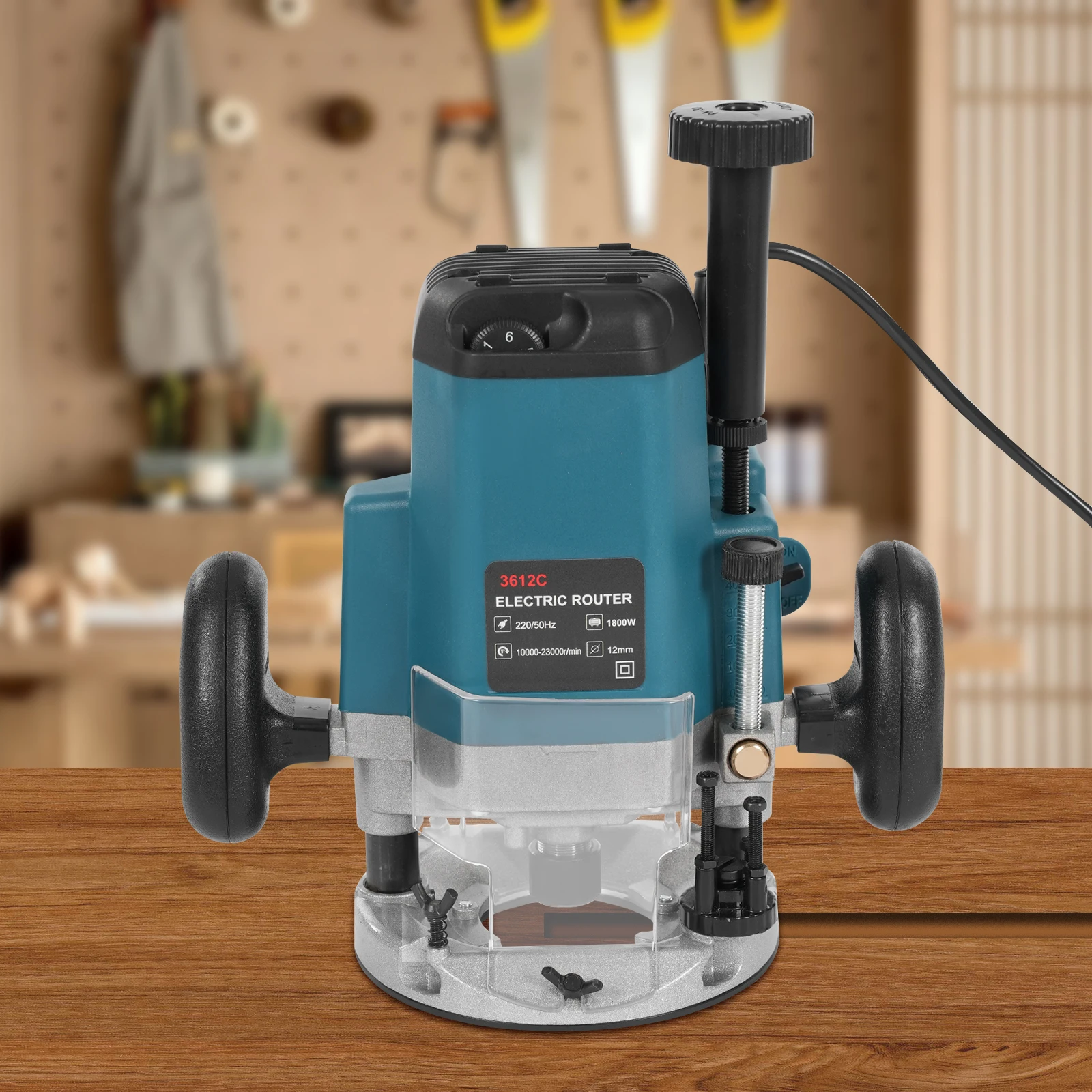 Trimmer Router Tool Impact-Resistant 6 Variable Speed Wood Trimmer Precise Work Complete Set for Trimming/Grooving and Carving