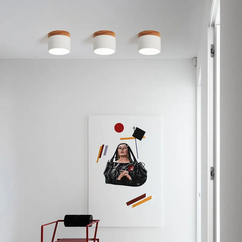 Led ceiling light Nordic porch light bay window balcony corridor ceiling open mounted downlight