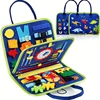 Busy Board Toy Develop Fine Motor Skills & Educational Puzzle Sensory Development - Perfect Travel Toy For Planes & Cars 1
