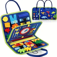 Busy Board Toy Develop Fine Motor Skills & Educational Puzzle Sensory Development - Perfect Travel Toy For Planes & Cars 1