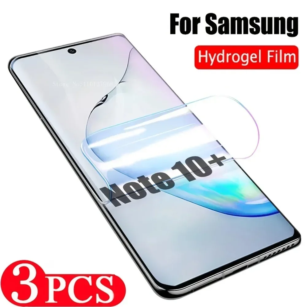 3PCS Displayschutzfolie für Samsung Note 10 Plus 20 Ultra Hydrogel Film für Samsung S24 S23 S22 S21 Ultra S8 S9 S10 S25 Film