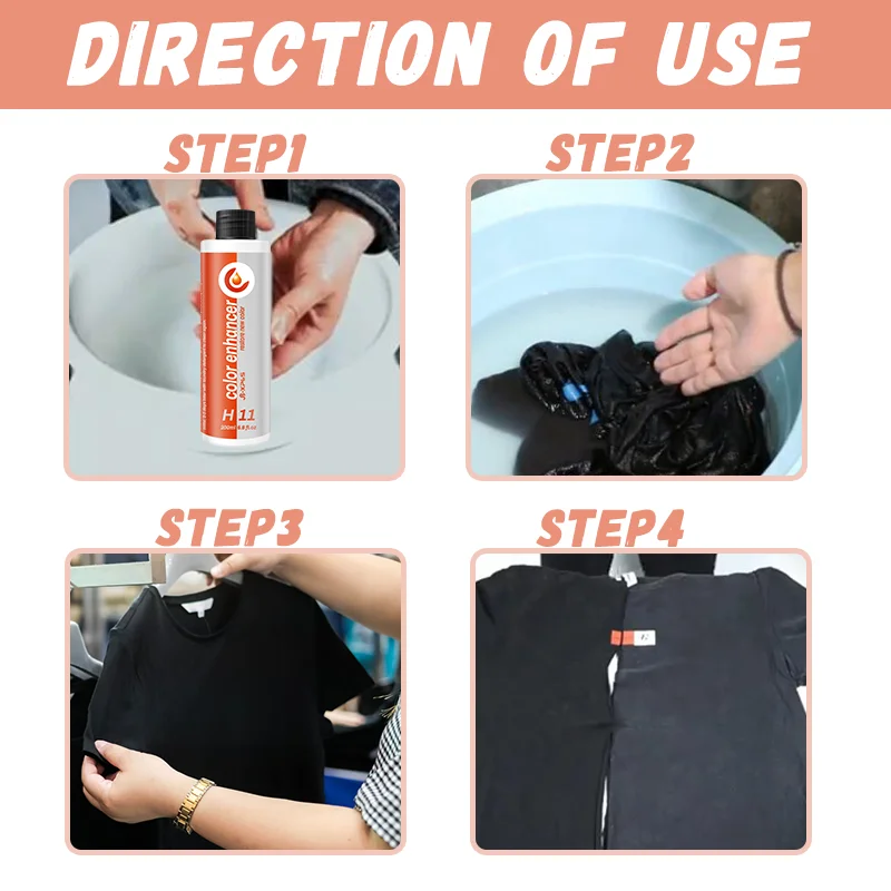 Clothes Color Recovery Agent Fabric Fading Restorer and Enhancer for Most Fabric Cotton Silk Shoes Repair Home Laundry Dormitory