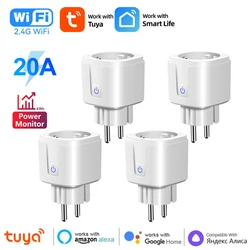 WiFi Smart Plug with Power Monitoring and Timer Functionality - WiFi 20A 4PC