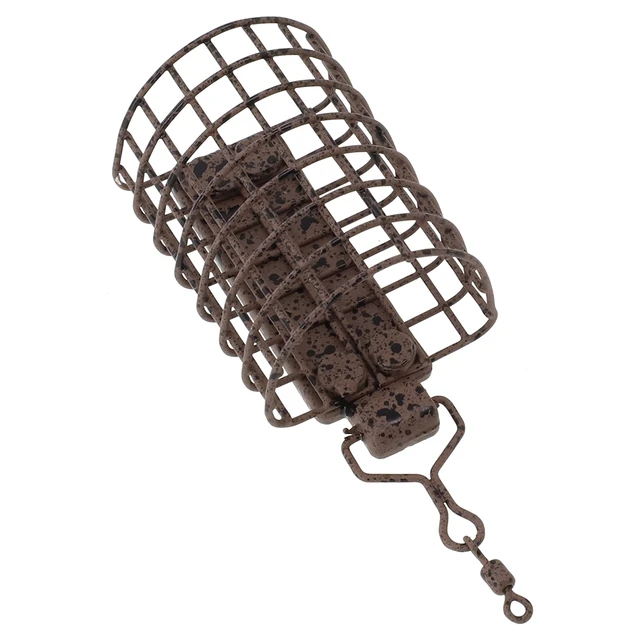 Carp Fishing Cage Nesting Device Feeder 20-60g Lure Cage Feeder Basket  Round Square Metal Swivel Feeders Fish Tackle Accessory - AliExpress