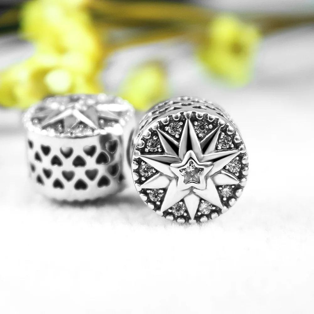 

2023 Fashionable New S925 Sterling Silver Indian Moonlight Stone Bracelet DIY Loose Bead Hollow Out Dense Set Zircon Beads