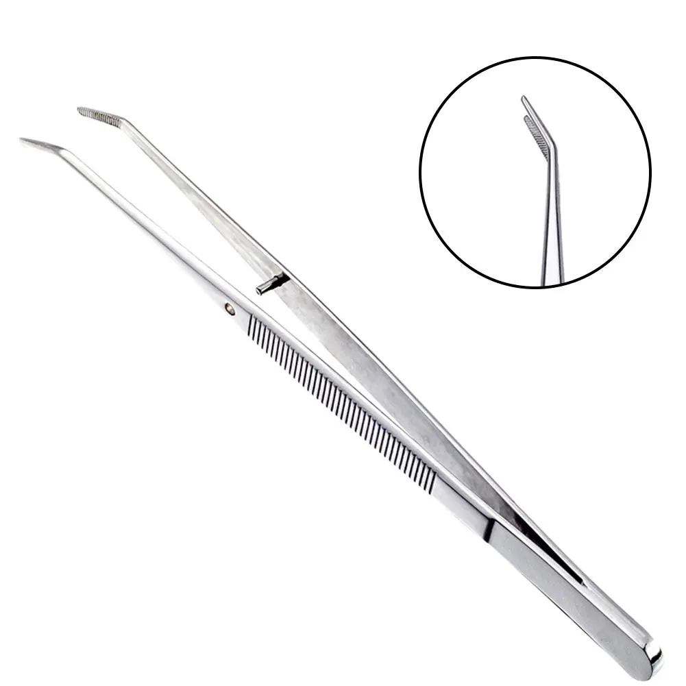 

1 Pcs Nippers Tweezers Picking Silver Tweezers Brand New Hand Tools Clipping Nail Art Rhinestones Or Decoration