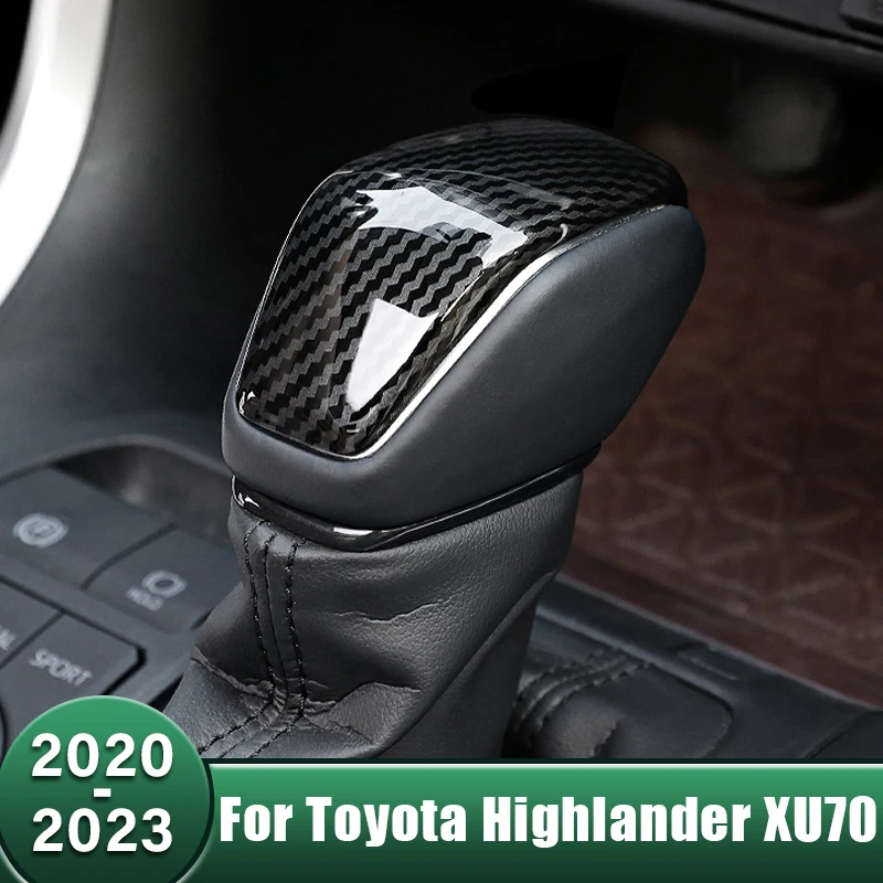 

ABS Car Interior Gear Shift Head Decorative Cover Trim Sticker For Toyota Highlander XU70 Kluger 2020 2021 2022 2023 Hybrid