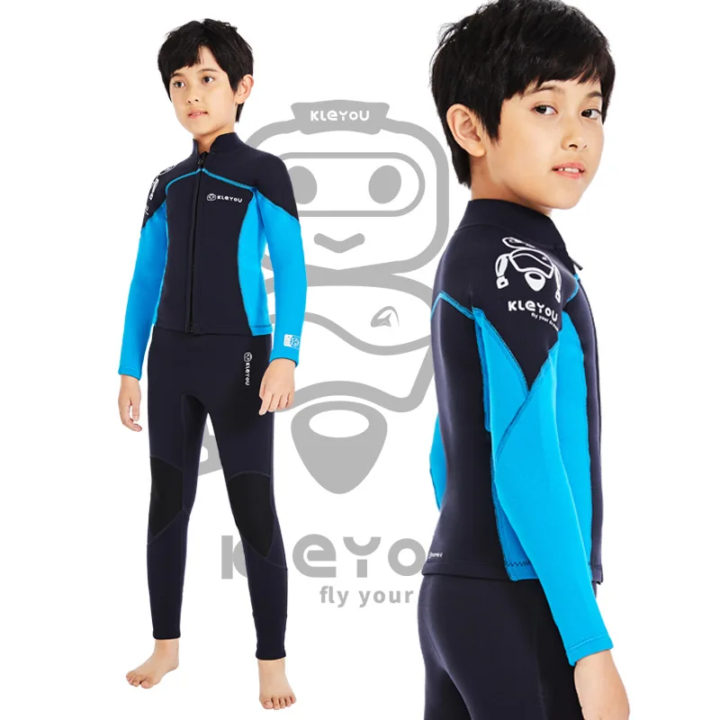 Children Underwater Wetsuit Neoprene Swimsuit Surfing Diving Suit Swimwear Bathing Suit 2 Piece