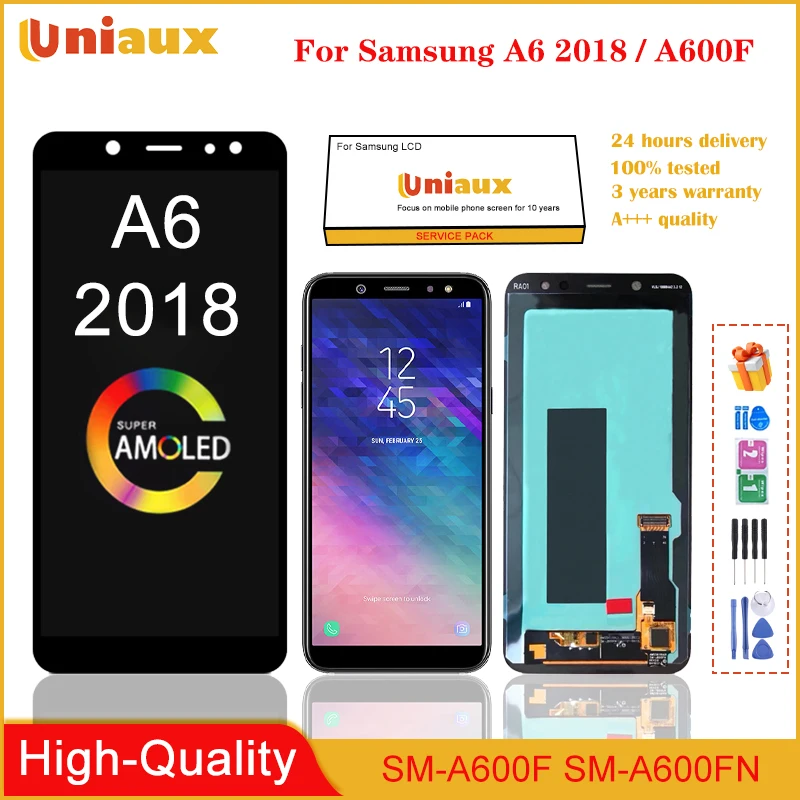 

5.6"Original For Samsung Galaxy A6 2018 A600 LCD Display Touch Screen Digitizer Assembly Replacement For Galaxy A6 A600F A600FN