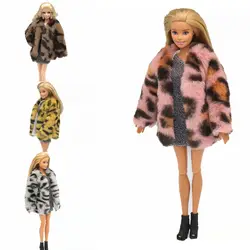 Veste d'hiver en fourrure douce pour Barbie, manteau, vêtements de poupée, tenues pour Barbie, accessoires, jouet pour enfants, cadeau pour fille, 1/6 pouces, 1:6, 11.5 