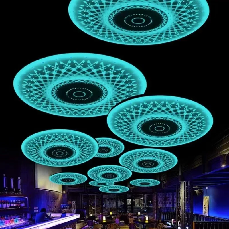 

New Creative Led Decorative Chandelier Lamp RGB 16 Colors Remote Control Coffee Shop Bar Atmosphere Light