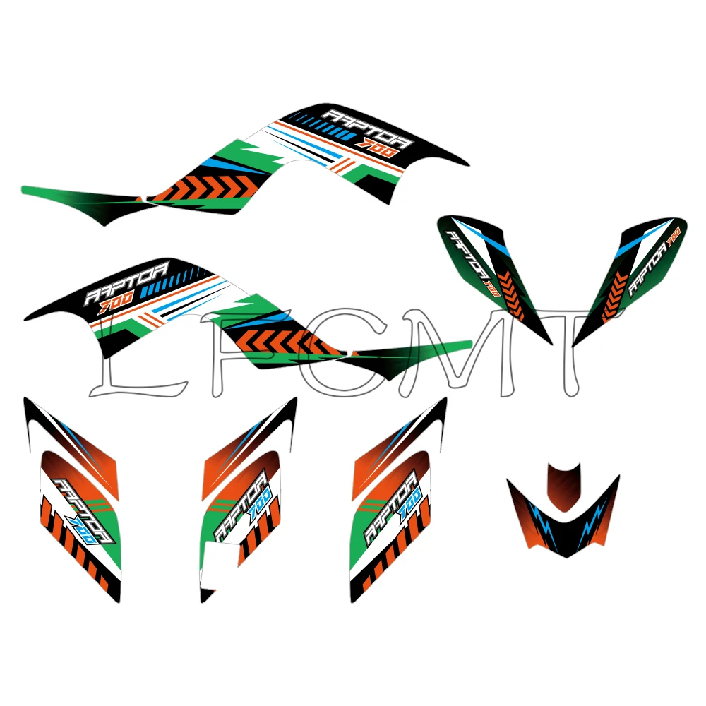 Kit Décalques Yamaha Raptor 700 2006-2012 – Stickers Graphiques Pour ATV