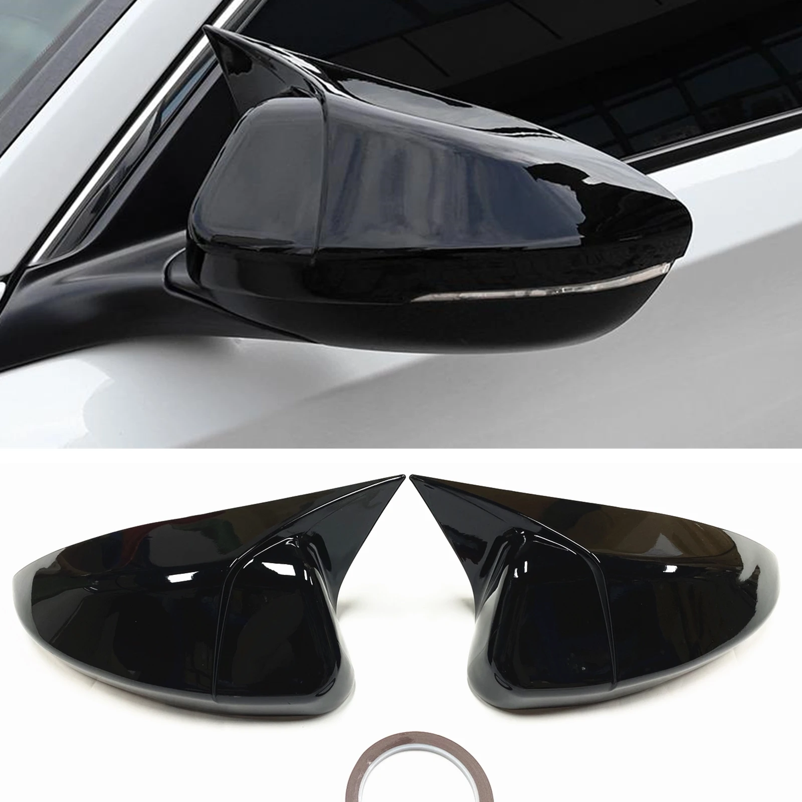 

Car Exterior Mirror Cover Reverse Add On Shell Rear View Door Side Cap Case For Honda Accord 10th 2018 2019 2020 2021