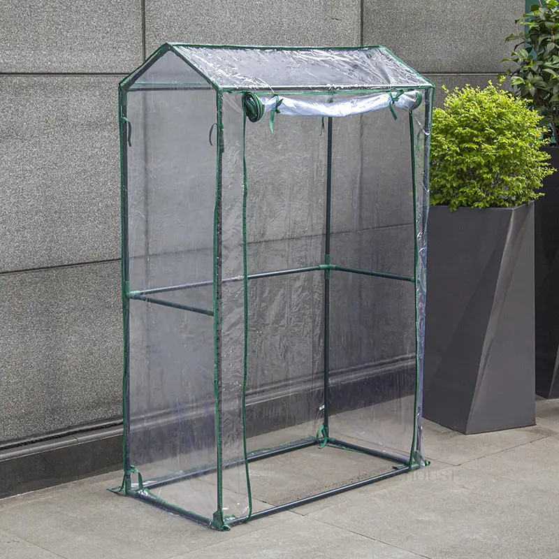 Balcony Home Plant Garden Greenhouse Windproof and Rainproof Outdoor Garden Greenhouse Insulation Cover Walk-in Plant