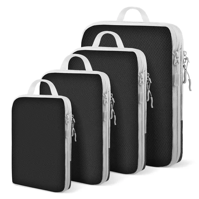 Compression Packing Cubes for Luggage – Expandable Travel Organizer Set