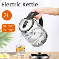 2L Electric Kettle,Glass Pot,Quickly Boiling Water,Automatic Power-Off,Double Scalding Protection,110V1000W,220V1500W,Food Grade 1