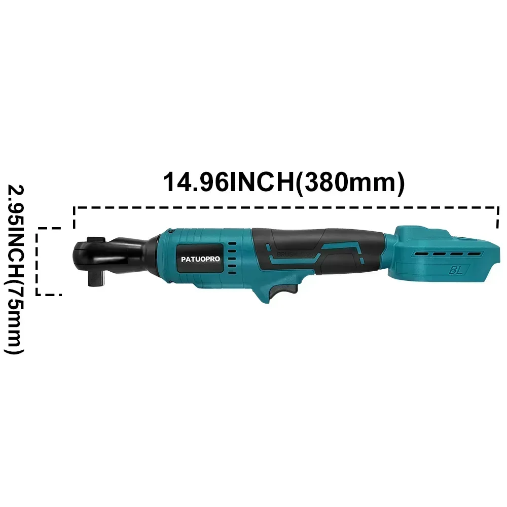 300N.m Brushless Electric Ratchet Wrench Cordless Wrench Removal Screw Nut Car Repair Tool For Makita 18V Battery(No Battery) 2