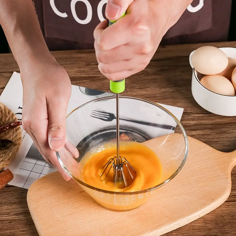 

Semi-automatic Easy Self Turning Manual Mixer Cream Stirrer Push Kitchen Tools Egg Whisk Cake Baking Accessories Egg Beater