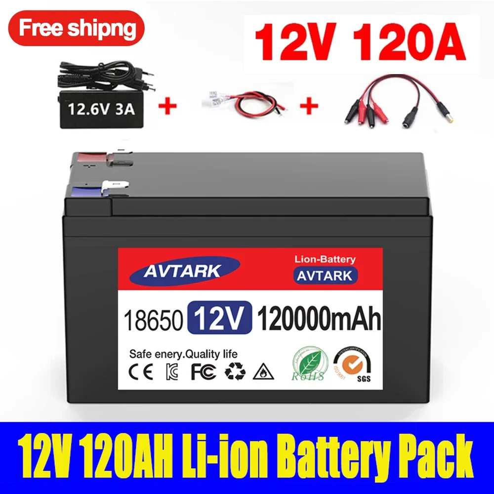 

18650 12V 120Ah 100Ah 65Ah Lithium Li-ion Rechargeable Battery Pack for Kids EElectric Cars Toy Sprayer Scale Access Control
