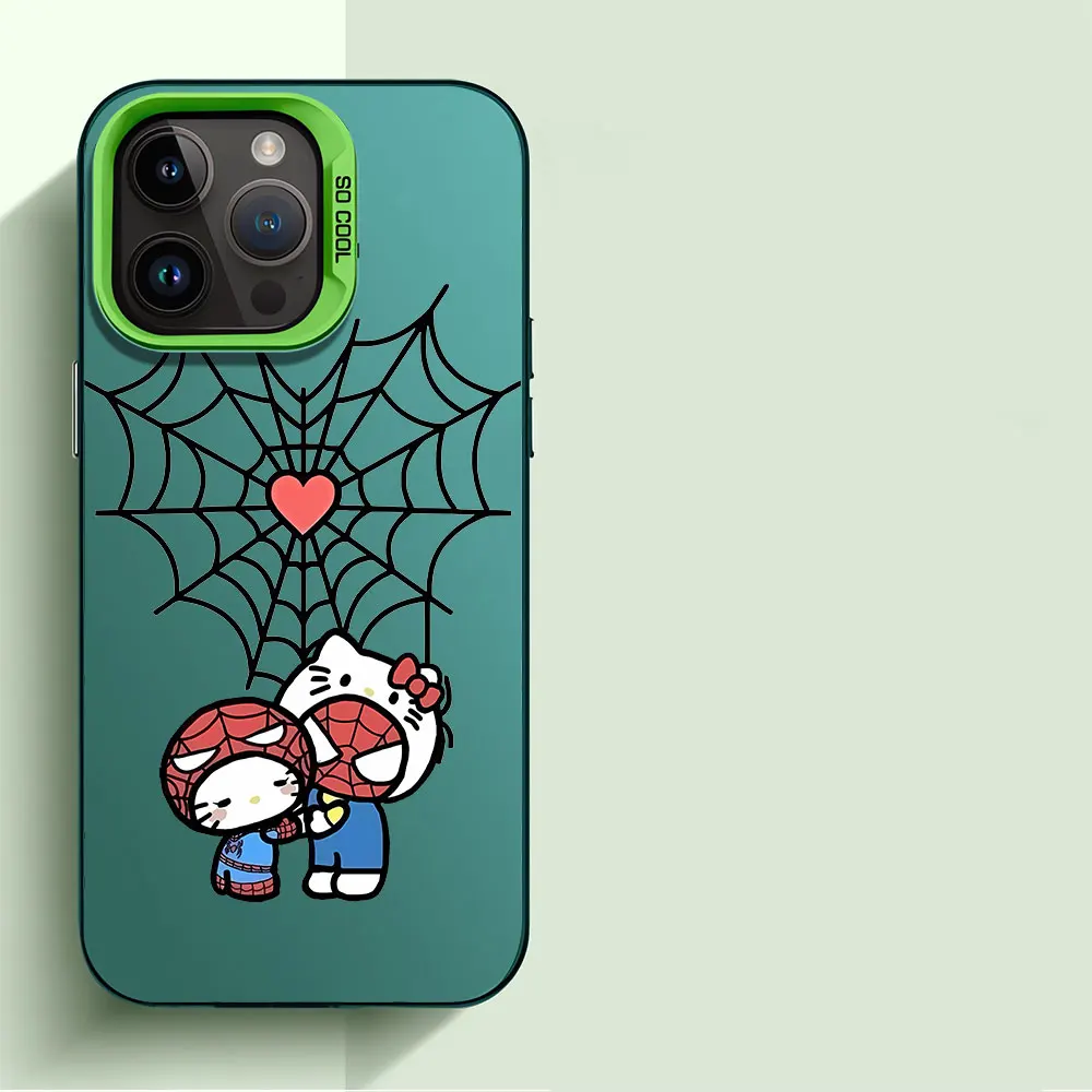 thumbnail image 1 of Funda de teléfono con estampado de Marvel Spider-Man h-hello k-kitty para iPhone 12 Pro XR 15 Pro Max XS Max X 13 11 14 Plus 13 Pro Max, 1 of 5