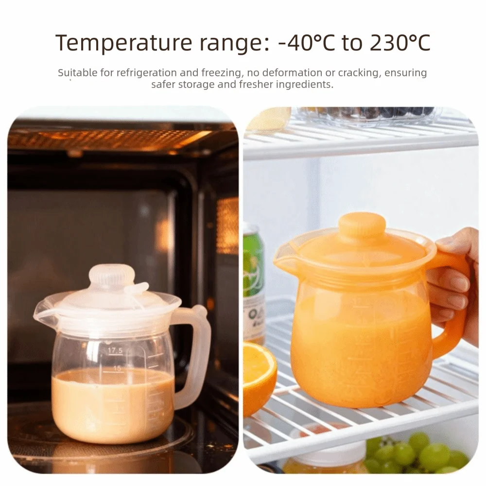 500ml Capacity Silicone Teapot Leakproof Ergonomic Handle Oil Dispenser Heat-resistant Portable Tea Kettle Juice Serving
