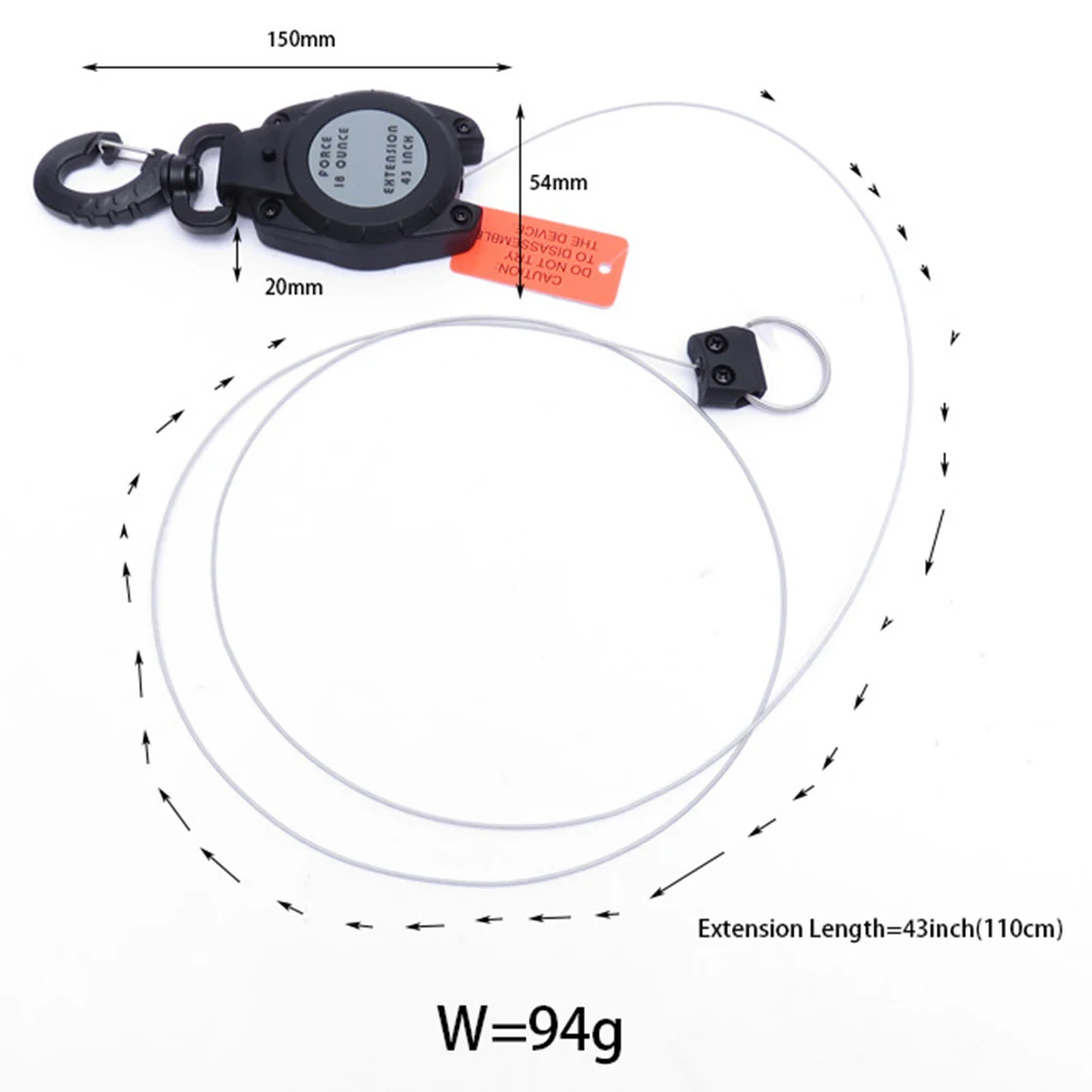 Diving Gear Retractor With Clip Torch Holder Stretching Puller Anti-Lost Retractable Lanyard For Scubas Diving Equipment