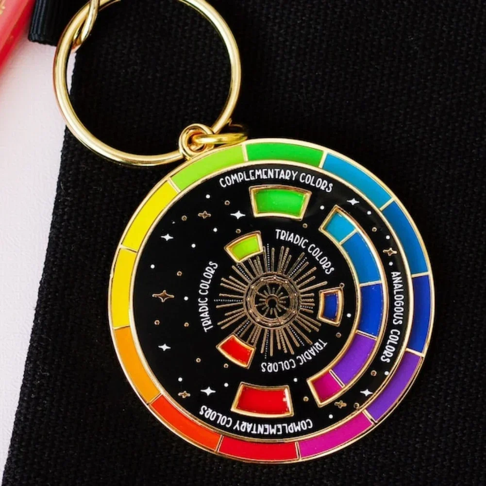 Key Chains Key Rings Wheel Keychain for Backpack Hats Pins Boards Artist Gift Rainbow Gifts