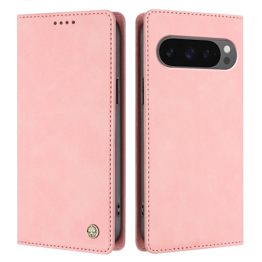 Premium RFID Blocking Magnetic Leather Wallet Card Case with 3D Logo Badge