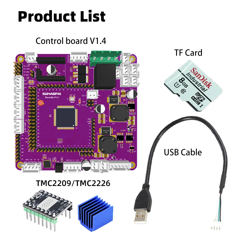 Acessórios da Impressora 3d uv 405nm Luz Cura Faça Você Mesmo Raspberry pi Nanodlp Placa de Controle Oficial V1.4 com Tela Toque - Imagem 5