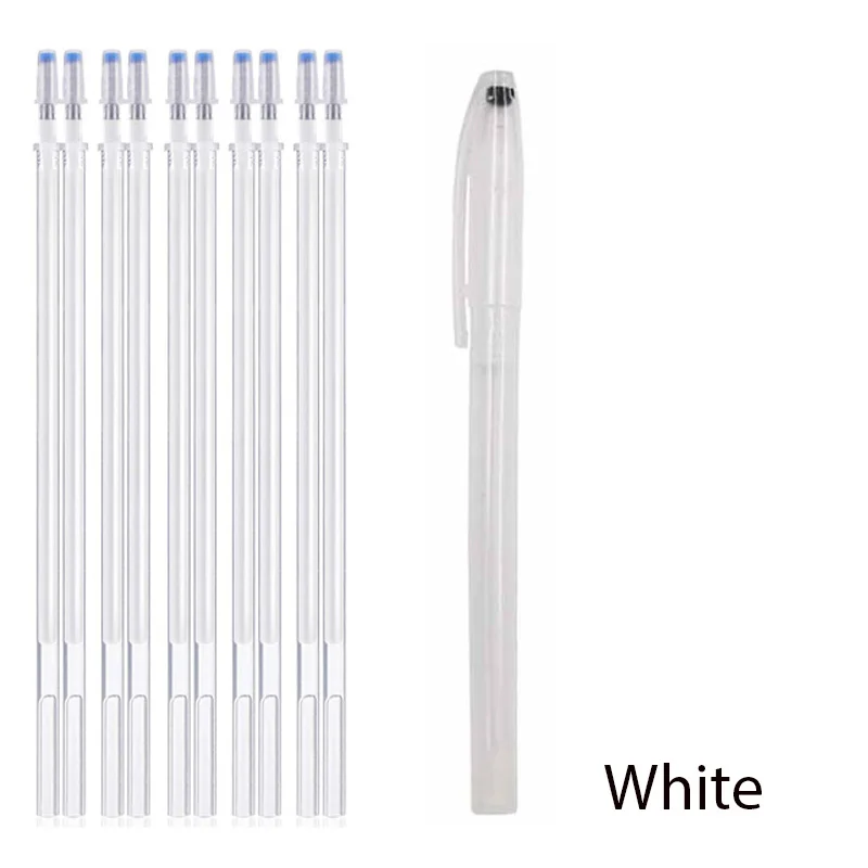 11Pcs Large Capacity Erasable Rod Refill High Temperature Disappearing Marker Pen For Patchwork Fabric PU Leather Sewing Tool