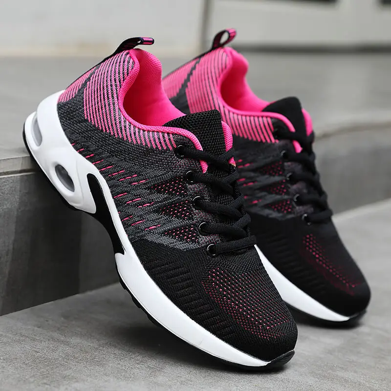 

Fashion Women Lightweight Sneakers Outdoor Sports Breathable Mesh Comfort Running Shoes Air Cushion Lace Up