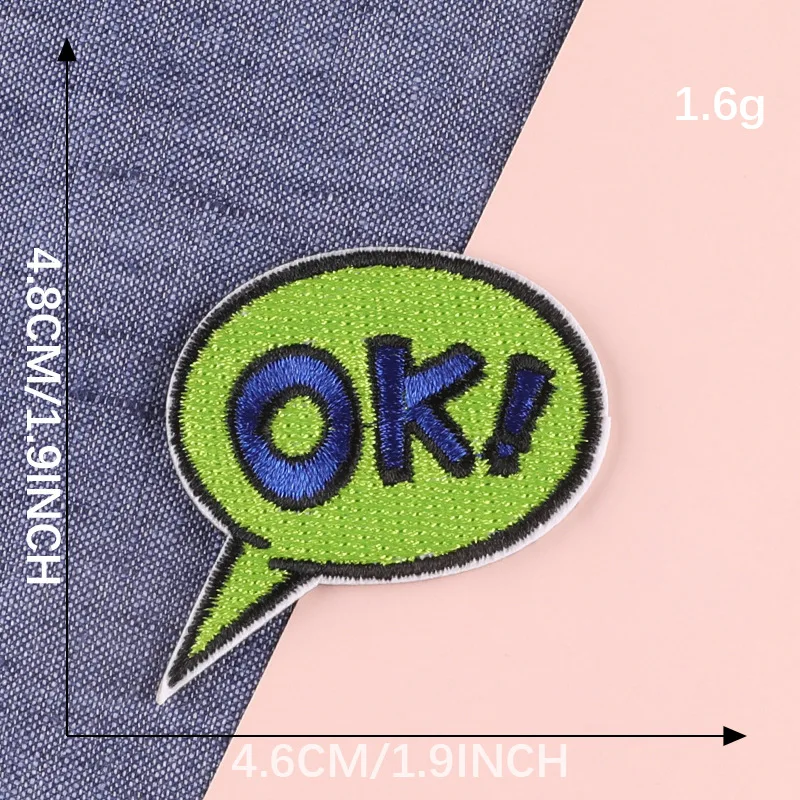 Parche bordado con letras con respaldo autoadhesivo y termoadhesivo para accesorios de ropa, insignia, emblema y decoración DIY