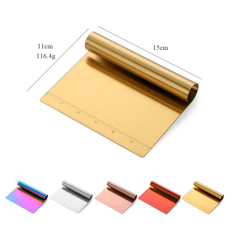 Stainless Steel Scraping Board Cake Cutting Dough Knife Pizza Scraper Decorating Tool Kitchen Accessories Baking dough scraper baking tool dough cutter baking accessories cake scraper
